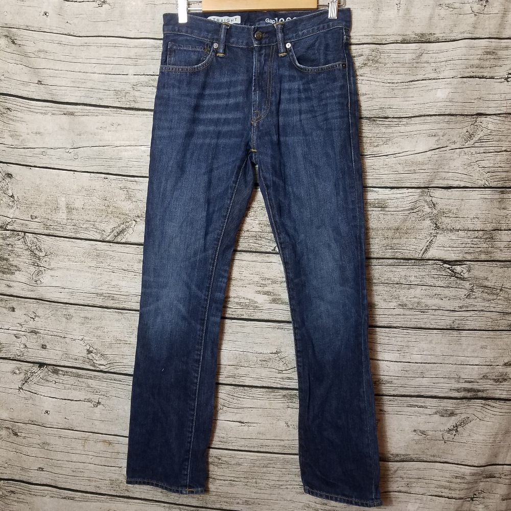 Junior's Gap 1969 Straight  Jeans Size 29X30.Waist approx: 14.5 inches Inseam